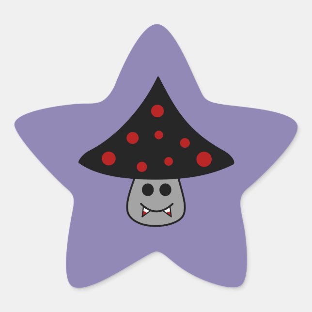 Pegatina En Forma De Estrella Mushroom Vampire Stickers (Anverso)