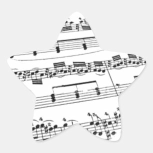 Pegatina En Forma De Estrella Música de hoja