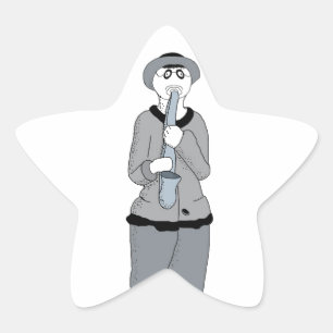 Pegatina En Forma De Estrella músico