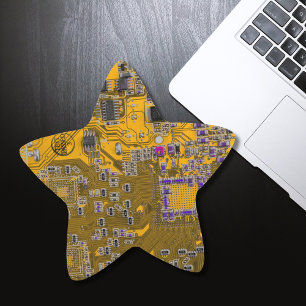 Pegatina En Forma De Estrella Naranja de la placa de circuito del PCB del conjun