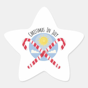 Pegatina En Forma De Estrella Navidad en julio