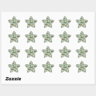 Pegatina En Forma De Estrella Navidad Nessie Monstruo del Lago Ness Acogedores C