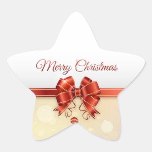 Pegatina En Forma De Estrella Navidades