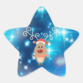 Pegatina En Forma De Estrella Navidades