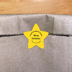 Pegatina En Forma De Estrella Navidades amarillos Estrella de negocios Pegatina