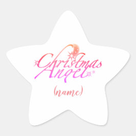 Pegatina En Forma De Estrella Navidades Angel