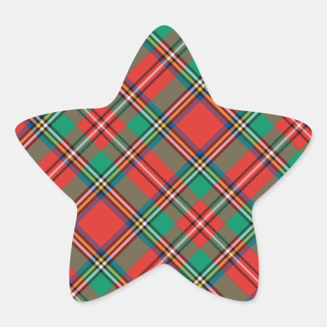 Pegatina En Forma De Estrella Navidades clásicos colocados (Anverso)