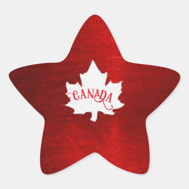 PEGATINA EN FORMA DE ESTRELLA NAVIDADES DE CANADÁ (Anverso)