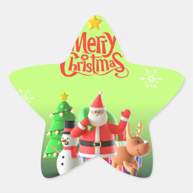 Pegatina En Forma De Estrella navidades de celebración (Anverso)