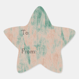 Pegatina En Forma De Estrella Navidades de copos de nieve de Green Peach