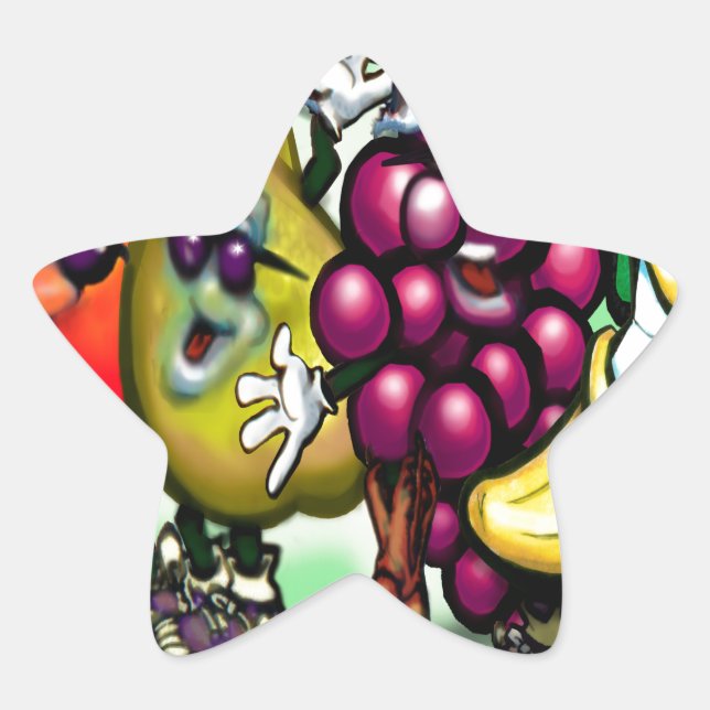 Pegatina En Forma De Estrella Navidades de frugalidad (Anverso)