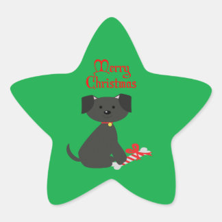 Pegatina En Forma De Estrella Navidades de perro/Pegatinas de vacaciones