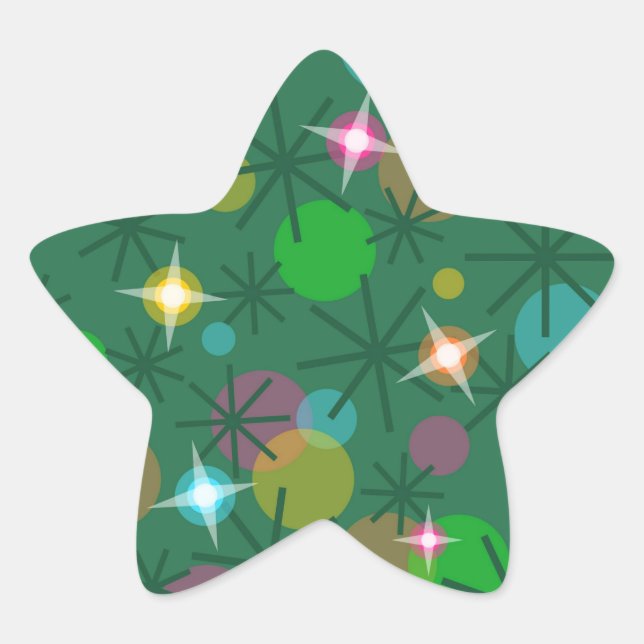 Pegatina En Forma De Estrella Navidades Estrella pegatina Lights (Anverso)