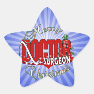 PEGATINA EN FORMA DE ESTRELLA NAVIDADES MÉDICA DE CIRUGÍA