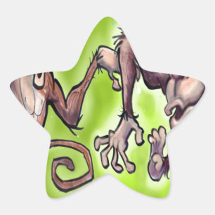 Pegatina En Forma De Estrella Navidades Monkey Elves