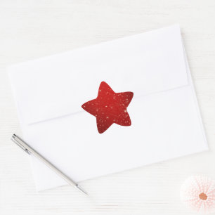 Pegatina En Forma De Estrella Navidades Red Twinkle