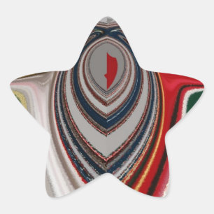 Pegatina En Forma De Estrella Navidades Retro Textura Vintage Resumen Arte Impri