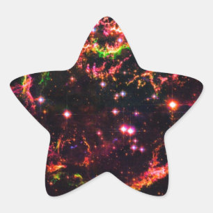 Pegatina En Forma De Estrella Nebulosa de Cassiopeia A Resto de Supernova Foto E
