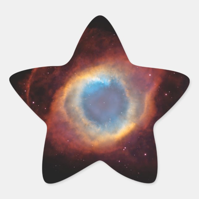 Pegatina En Forma De Estrella Nebulosa Hélice (Anverso)