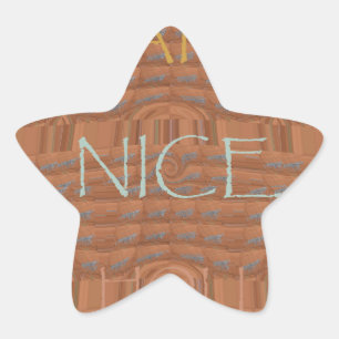 Pegatina En Forma De Estrella Nice Happy Kenya Red Zebra Hakuna Matata Motif De