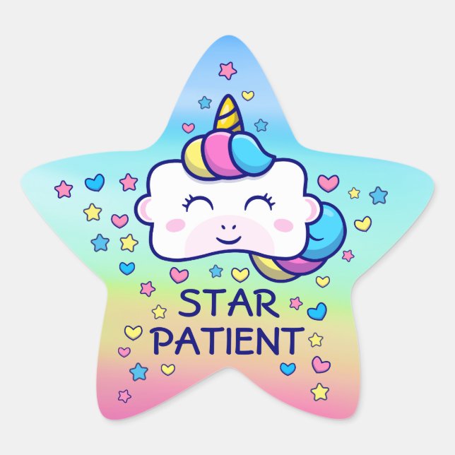 Pegatina En Forma De Estrella Niños quiroprácticos de pacientes con estrella de  (Anverso)