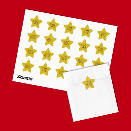 Pegatina En Forma De Estrella Noche de los premios Gold Star Feliz cumpleaños