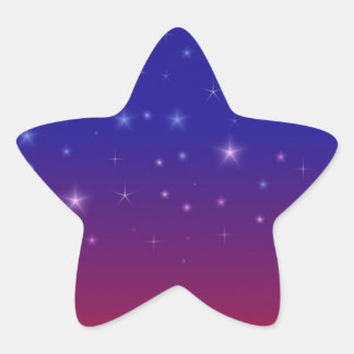 Pegatina En Forma De Estrella Noche estrellada al atardecer II