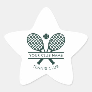 Pegatina En Forma De Estrella Nombre del club de tenis Equipo Verde Swag Persona