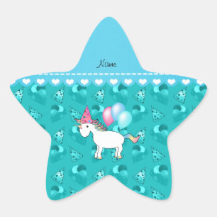 Pegatina En Forma De Estrella Nombre personalizado cumpleaños gorras de fiesta t