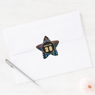 Pegatina En Forma De Estrella Nombre y edad Cumpleaños
