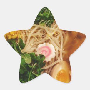 Pegatina En Forma De Estrella Noodles de cerdo Ramen