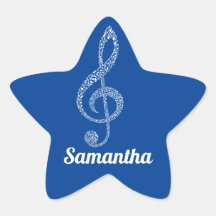 Notas Blancas Simple Modern Treble Clef Ilustradas