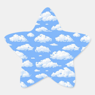 Pegatina En Forma De Estrella Nubes