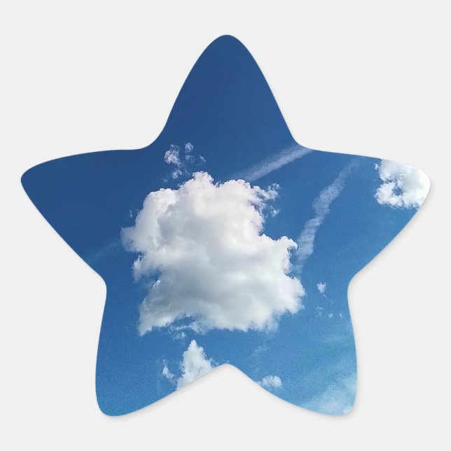 Pegatina En Forma De Estrella Nubes de luz (Anverso)