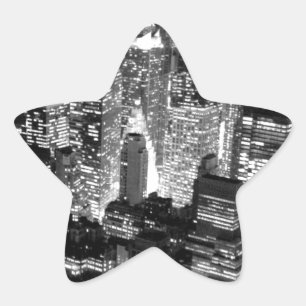 Pegatina En Forma De Estrella Nueva York de Manhattan