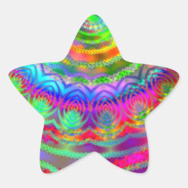 Pegatina En Forma De Estrella Objetivo Tie Dye