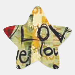 Pegatina En Forma De Estrella Obtén Un Pequeño Graffiti De Amor