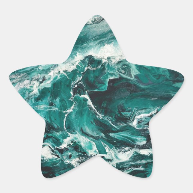 Pegatina En Forma De Estrella Océano (Anverso)