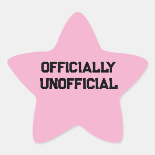 Pegatina En Forma De Estrella Oficialmente no oficial