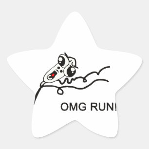 Pegatina En Forma De Estrella ¡Oh Dios mío, corre! - meme