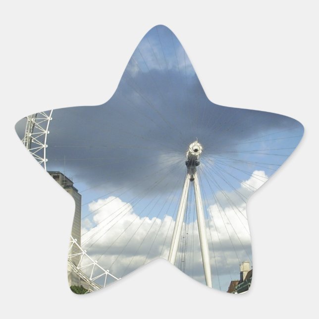 Pegatina En Forma De Estrella Ojo de Londres (Anverso)