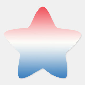 Pegatina En Forma De Estrella Ombre rojo blanco y azul