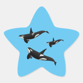 Pegatina En Forma De Estrella Orca