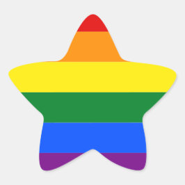 Pegatina En Forma De Estrella Orgullo gay mes LGBT Rayas de arcoiris coloridas