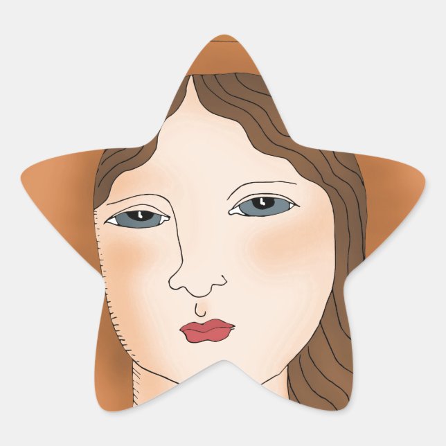 Pegatina En Forma De Estrella Orgulloso de ser orgánico (Anverso)