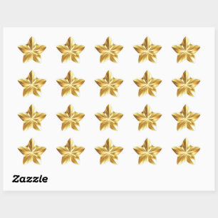 Pegatina En Forma De Estrella Oro