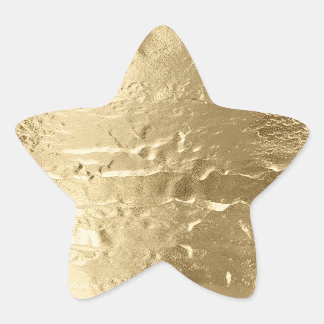 Pegatina En Forma De Estrella Oro de moda (Anverso)