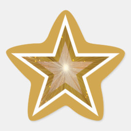 Pegatina En Forma De Estrella "Oro" Estrella de forma pegatina amarillo
