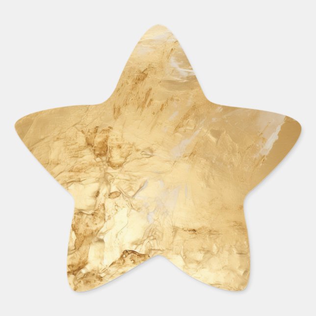 Pegatina En Forma De Estrella Oro pintado (Anverso)