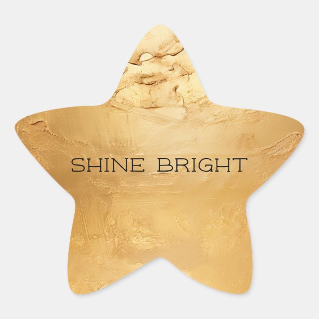 Pegatina En Forma De Estrella Oro Sun (Anverso)